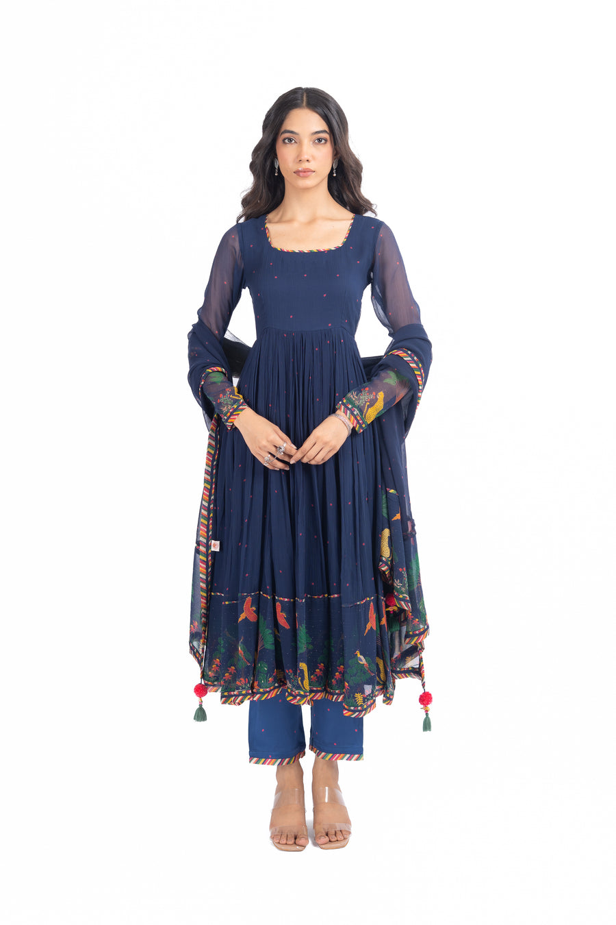 Noori Blue Anarkali Set of 3