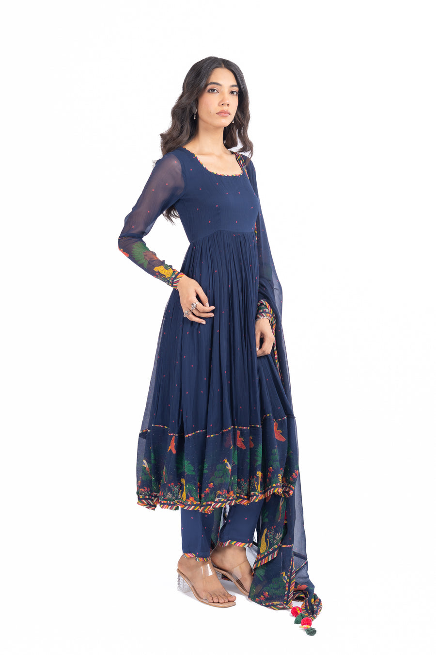 Blue Noori Anarkali Kurta
