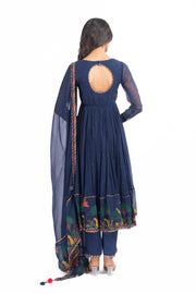 Blue Noori Anarkali Kurta