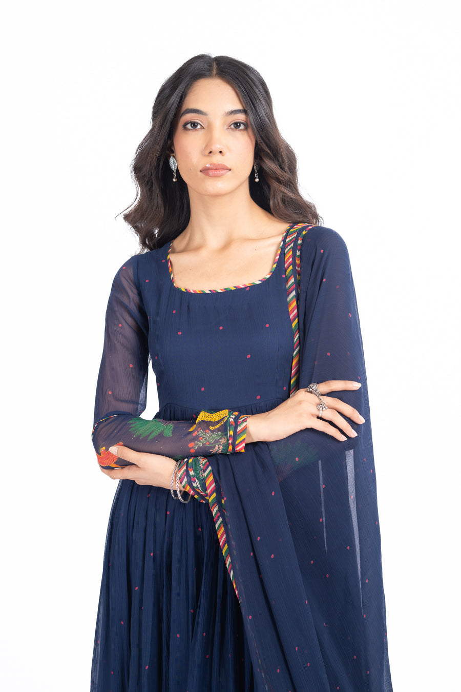Blue Noori Anarkali Kurta
