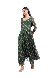 GREEN GEOGRETTE ANSHIKA ANARKALI SET