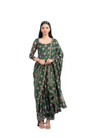 GREEN GEOGRETTE ANSHIKA ANARKALI SET