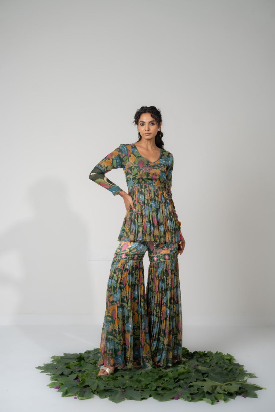 LOTUS GHARARA SET OF 2