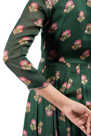 GREEN GEOGRETTE ANSHIKA ANARKALI SET