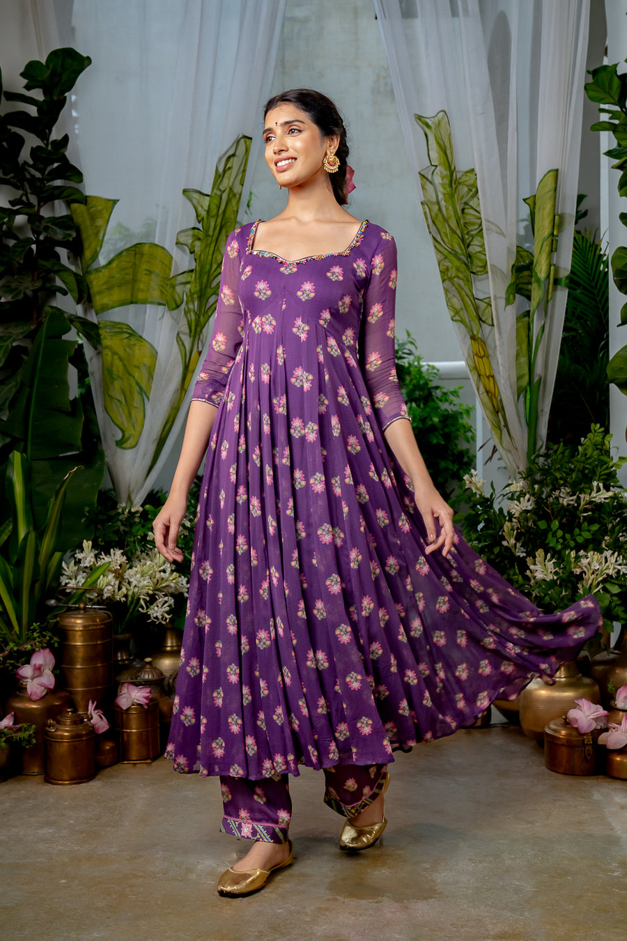 Keerthi anarkali  set of 3