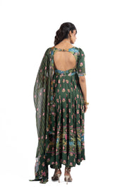GREEN MODAL SATIN GAURI ANARKALI SET