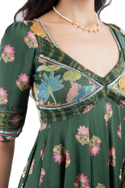 GREEN MODAL SATIN GAURI ANARKALI SET