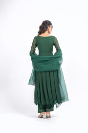 GREEN CHIFFON AISHWARYA ANARKALI SET