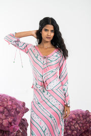 NIRA PINK SKIRT & TOP  SET OF 2