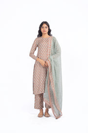MULTICOLOR MUSLIN - B MOR DARBAR KURTA SET