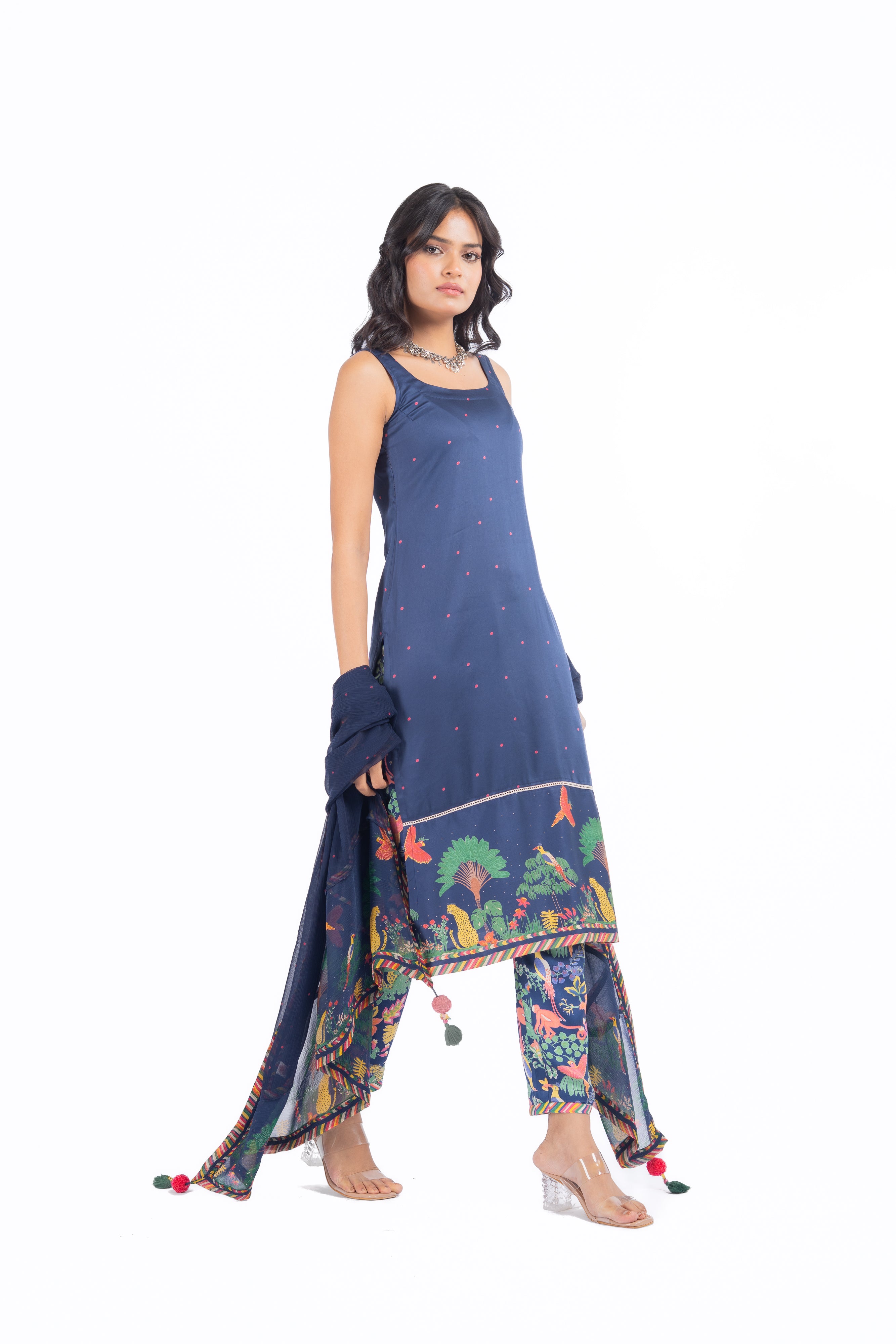 Hoor Blue Kurta Set of 3