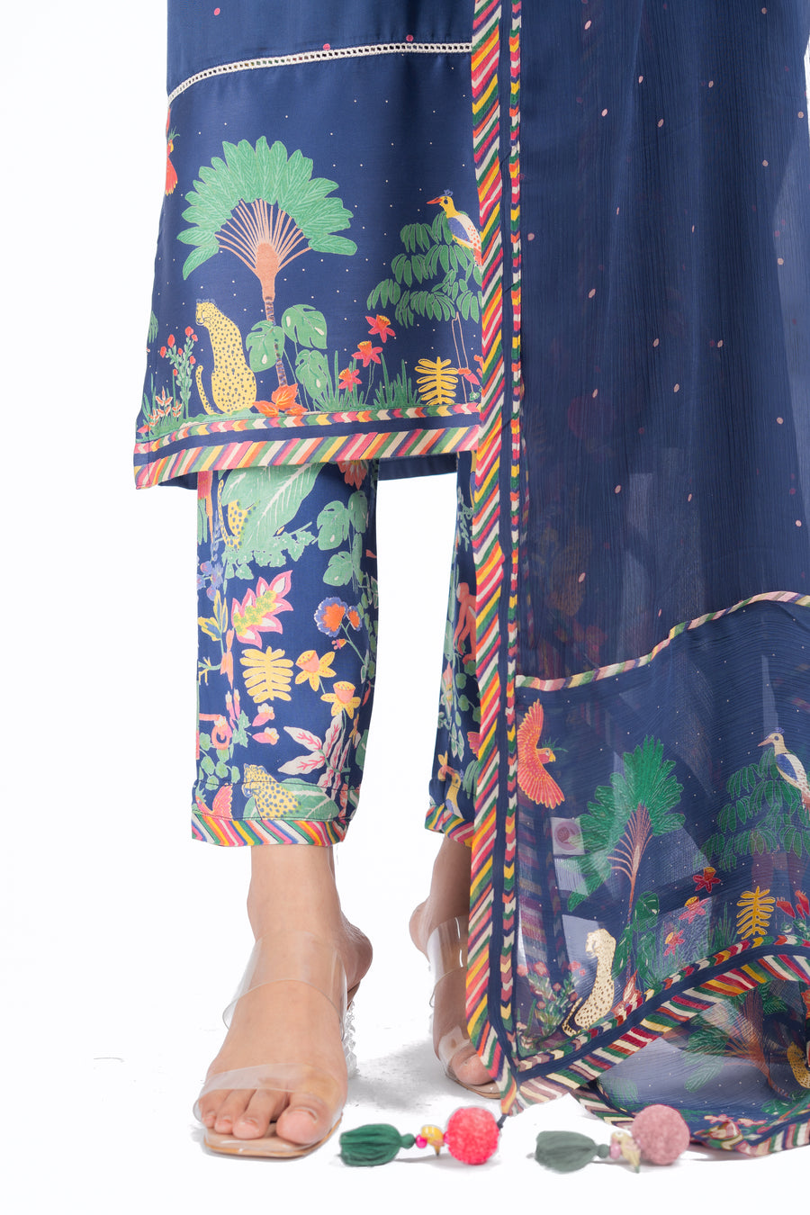 Hoor Blue Kurta Set of 3