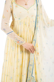 YELLOW CHIFFON EDEN ANARKALI SET