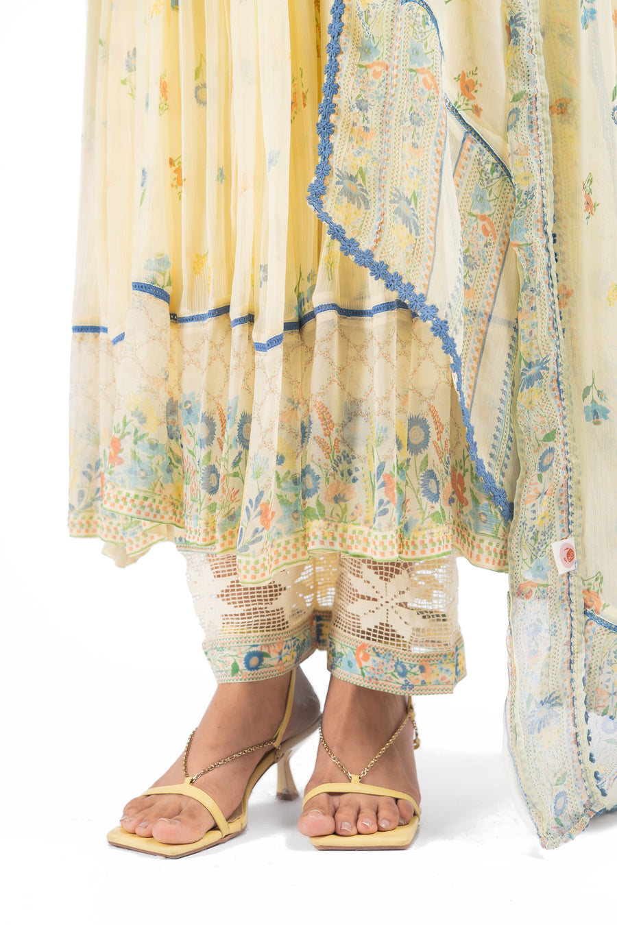 YELLOW CHIFFON EDEN ANARKALI SET