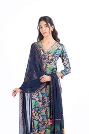 BLUE MODAL SATIN ANAM KURTA SET