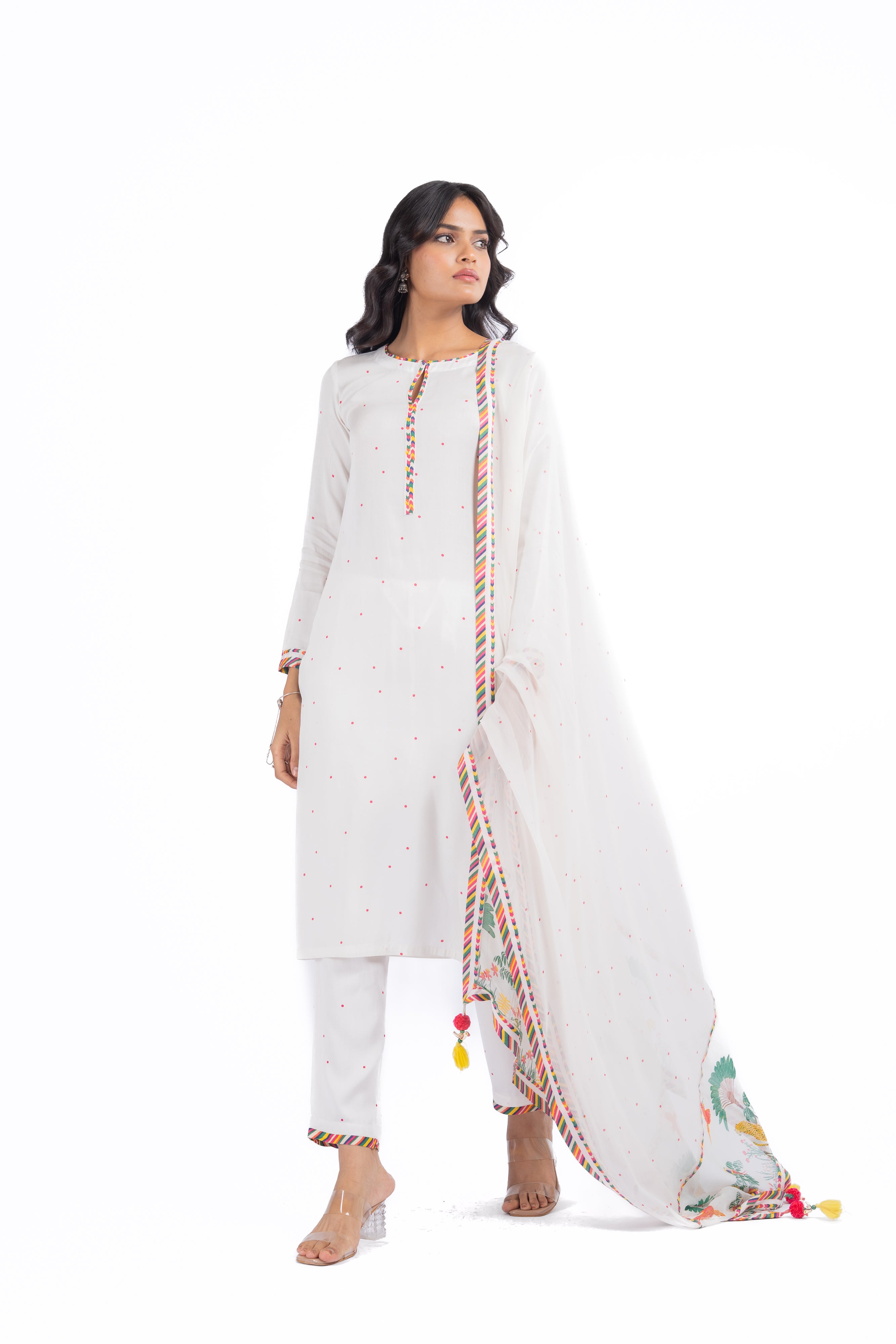 White Jugnu Kurta Set Of 3