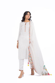 White Jugnu Kurta Set Of 3