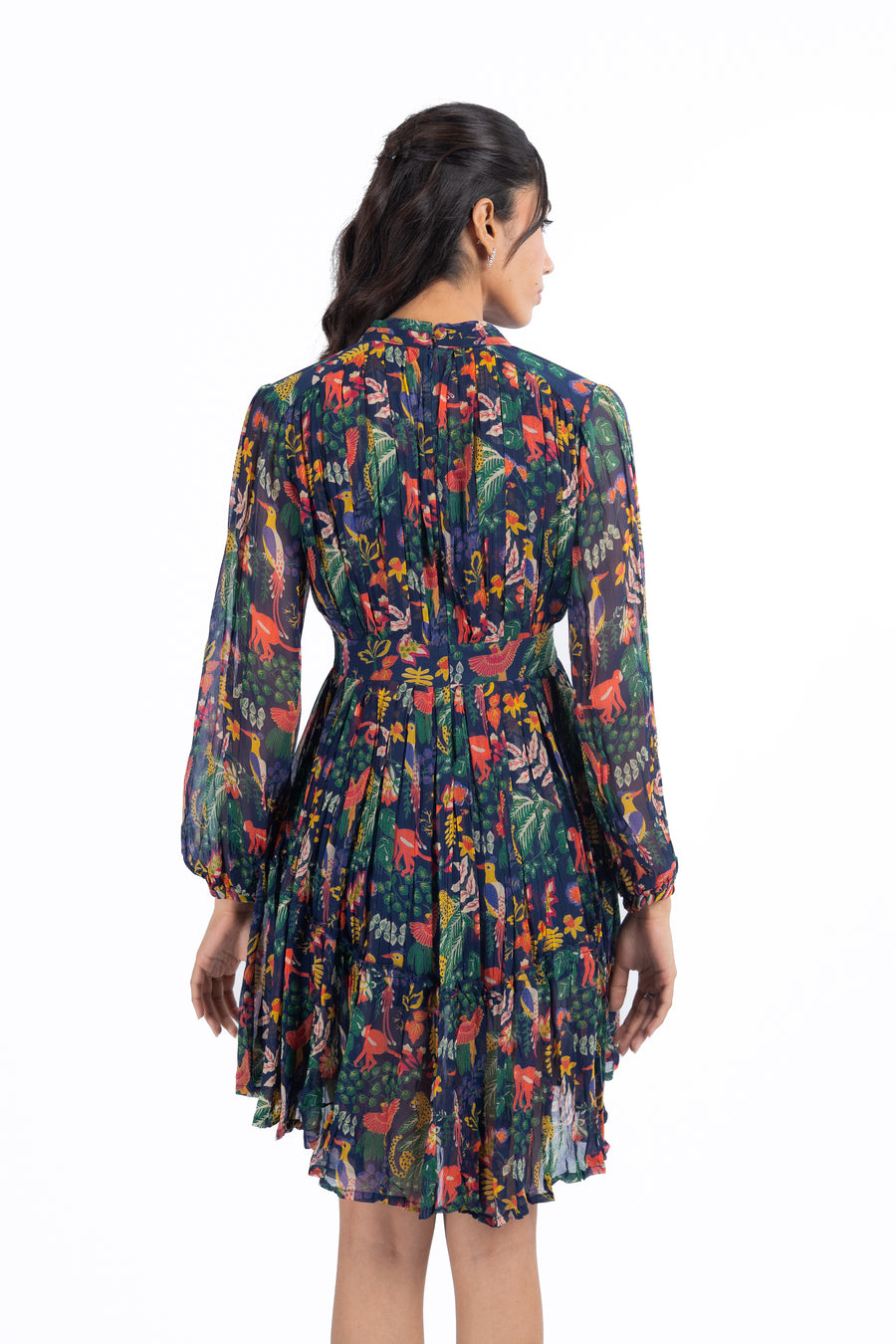 BLUE CHIFFON LUNARA DRESS