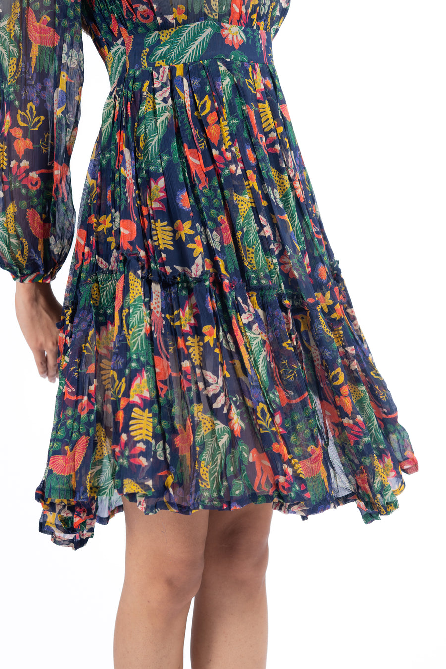 BLUE CHIFFON LUNARA DRESS
