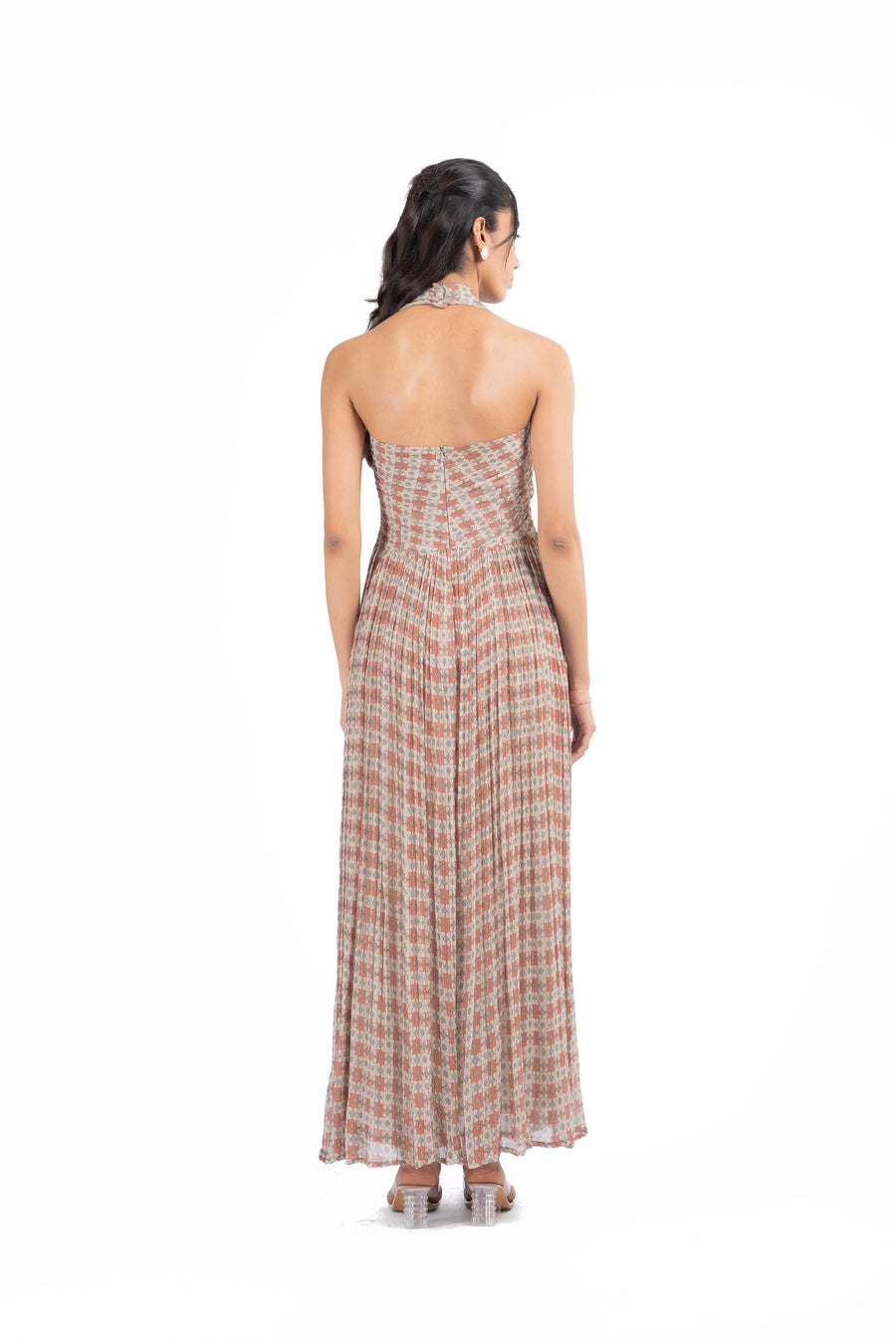 MULTICOLOR CHIFFON GULBAHAR DRESS