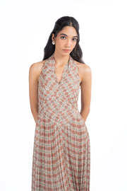 MULTICOLOR CHIFFON GULBAHAR DRESS