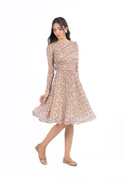 MULTICOLOR CHIFFON PANNA -MEENA DRESS