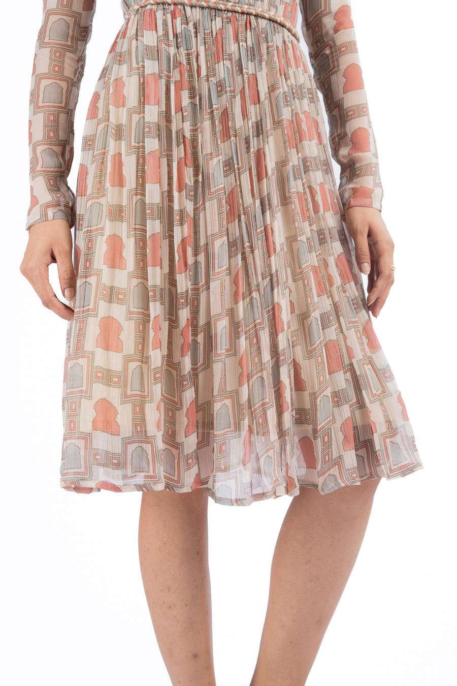 MULTICOLOR CHIFFON PANNA -MEENA DRESS