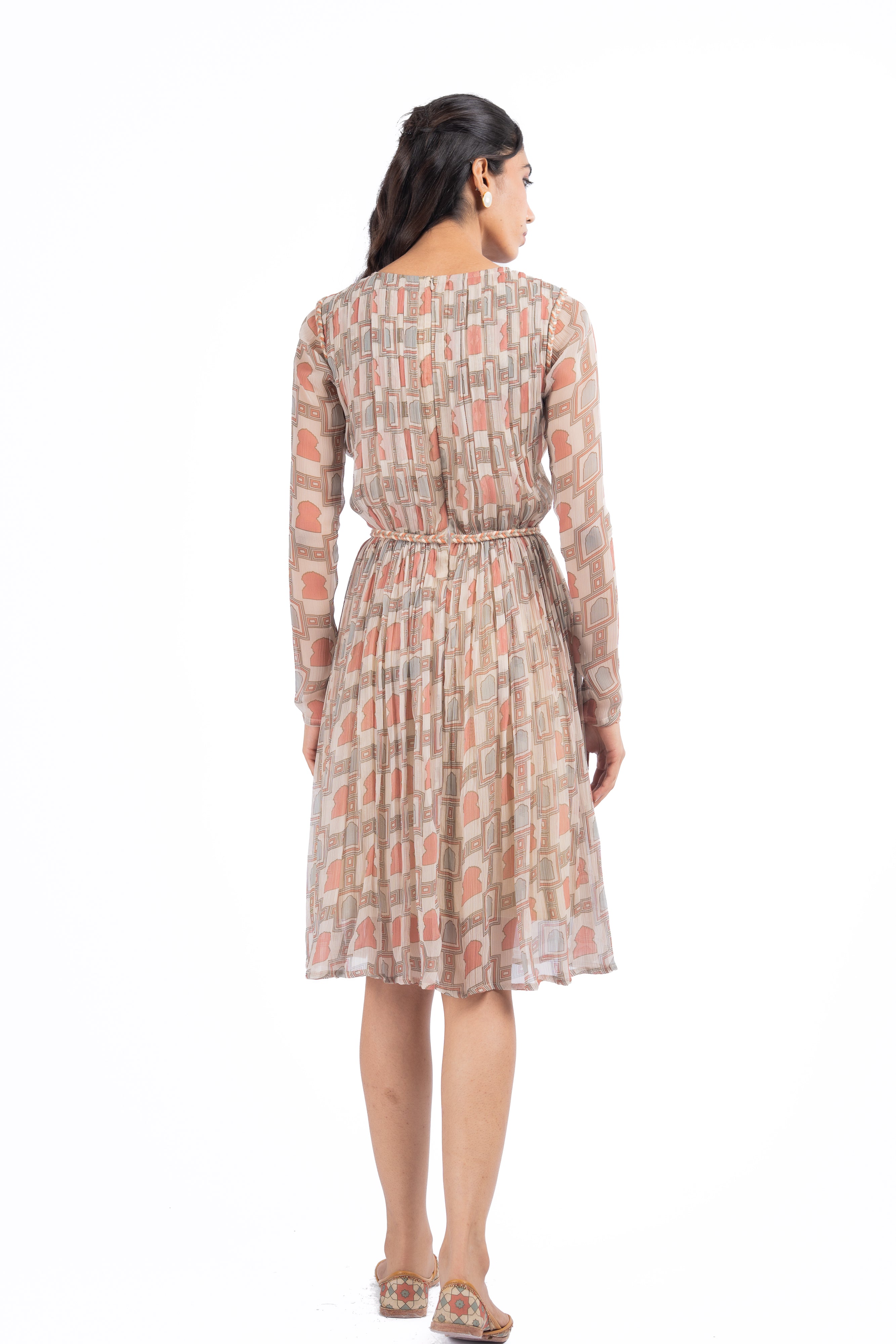 MULTICOLOR CHIFFON PANNA -MEENA DRESS