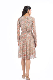 MULTICOLOR CHIFFON PANNA -MEENA DRESS