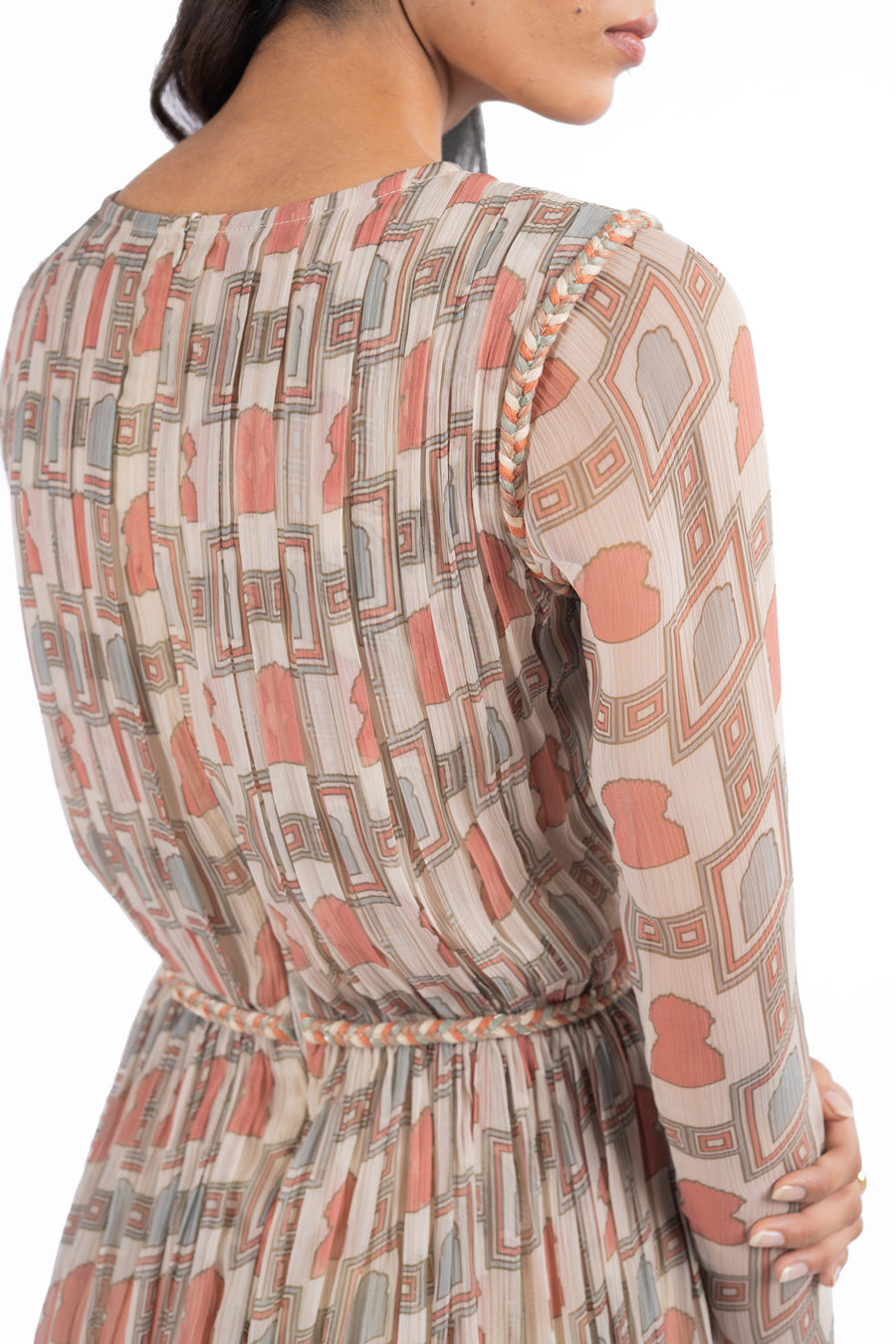 MULTICOLOR CHIFFON PANNA -MEENA DRESS