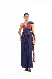 JHUMKI JHALAK JHANKAR SKIRT WITH CORSET AND FLOATING  SET OF 3
