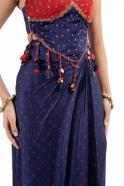 JHUMKI JHALAK JHANKAR SKIRT WITH CORSET AND FLOATING  SET OF 3