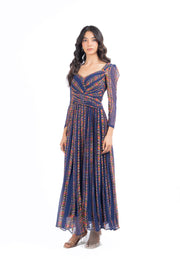 BLUE CHIFFON RAINA DRESS