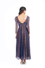 BLUE CHIFFON RAINA DRESS