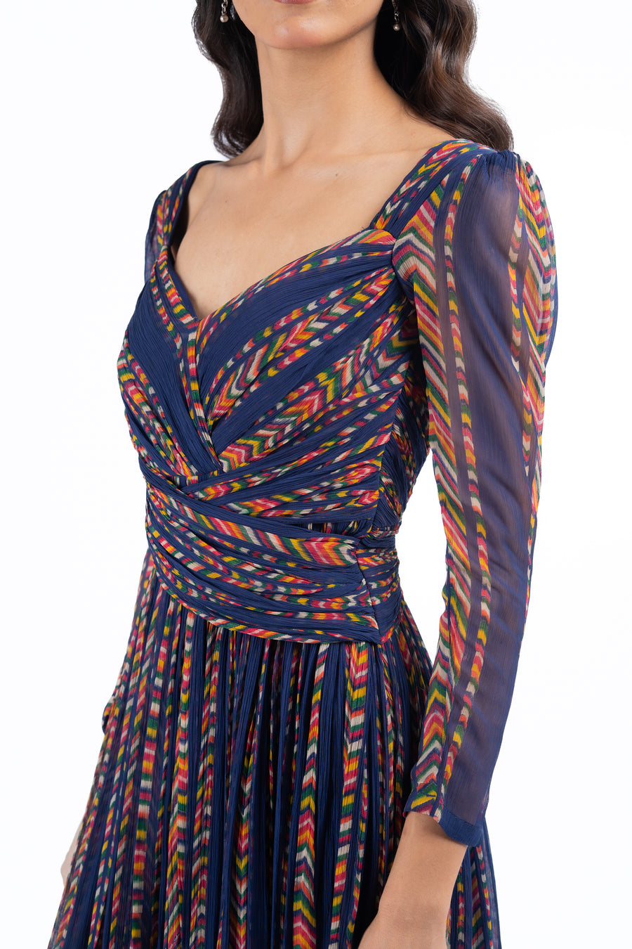BLUE CHIFFON RAINA DRESS