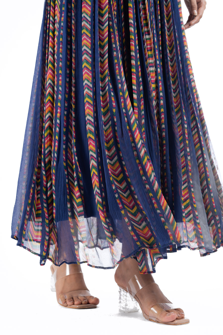 BLUE CHIFFON RAINA DRESS