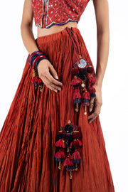RASM SKIRT WITH KESAR KOTI SET OF 2