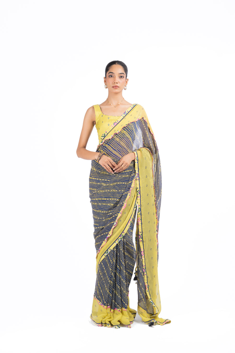MORBANI SAREE WITH STITCHED BLOUSE