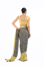 MORBANI SAREE WITH STITCHED BLOUSE
