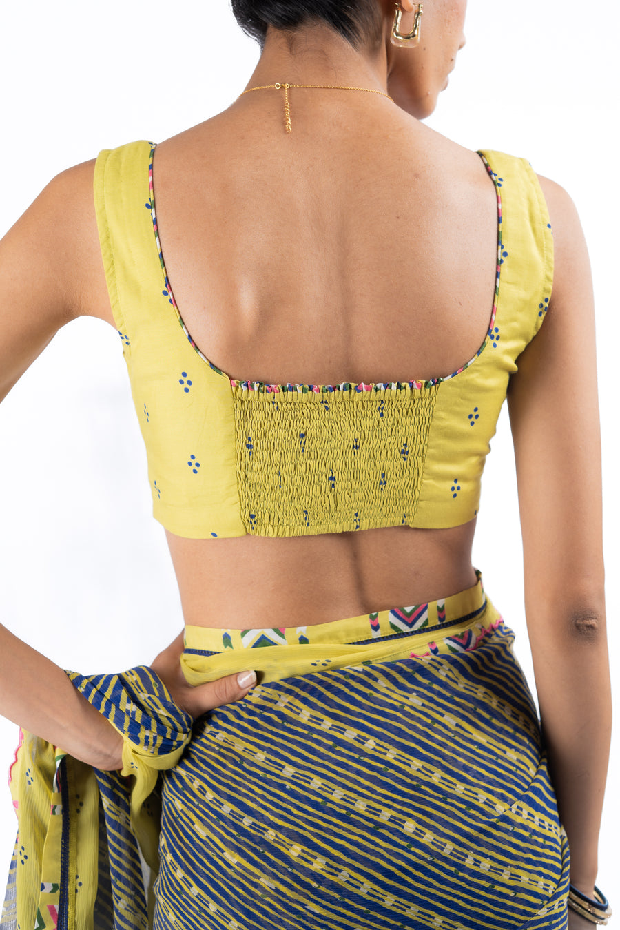 MORBANI SAREE WITH STITCHED BLOUSE
