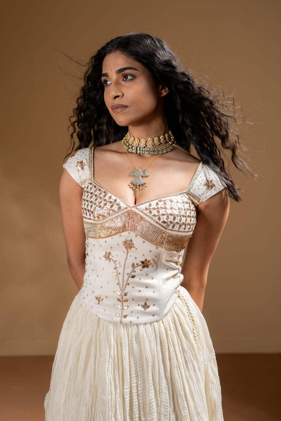 MOGRA SKIRT & JUHI CORSET TOP SET OF 2