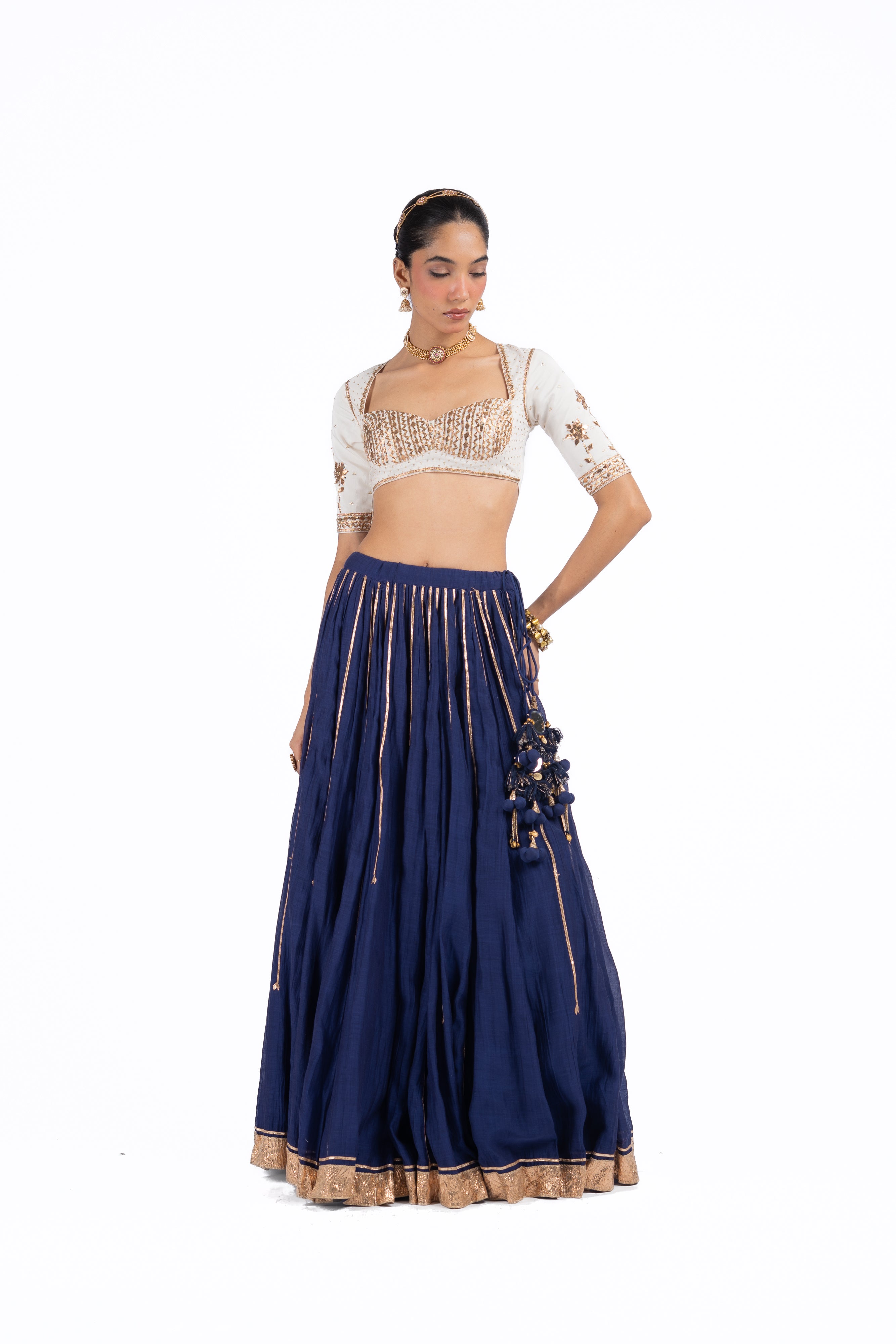 KIRAN LEHENGA WITH MRIDULA BLOUSE SET OF 3
