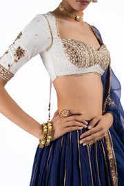 KIRAN LEHENGA WITH MRIDULA BLOUSE SET OF 3
