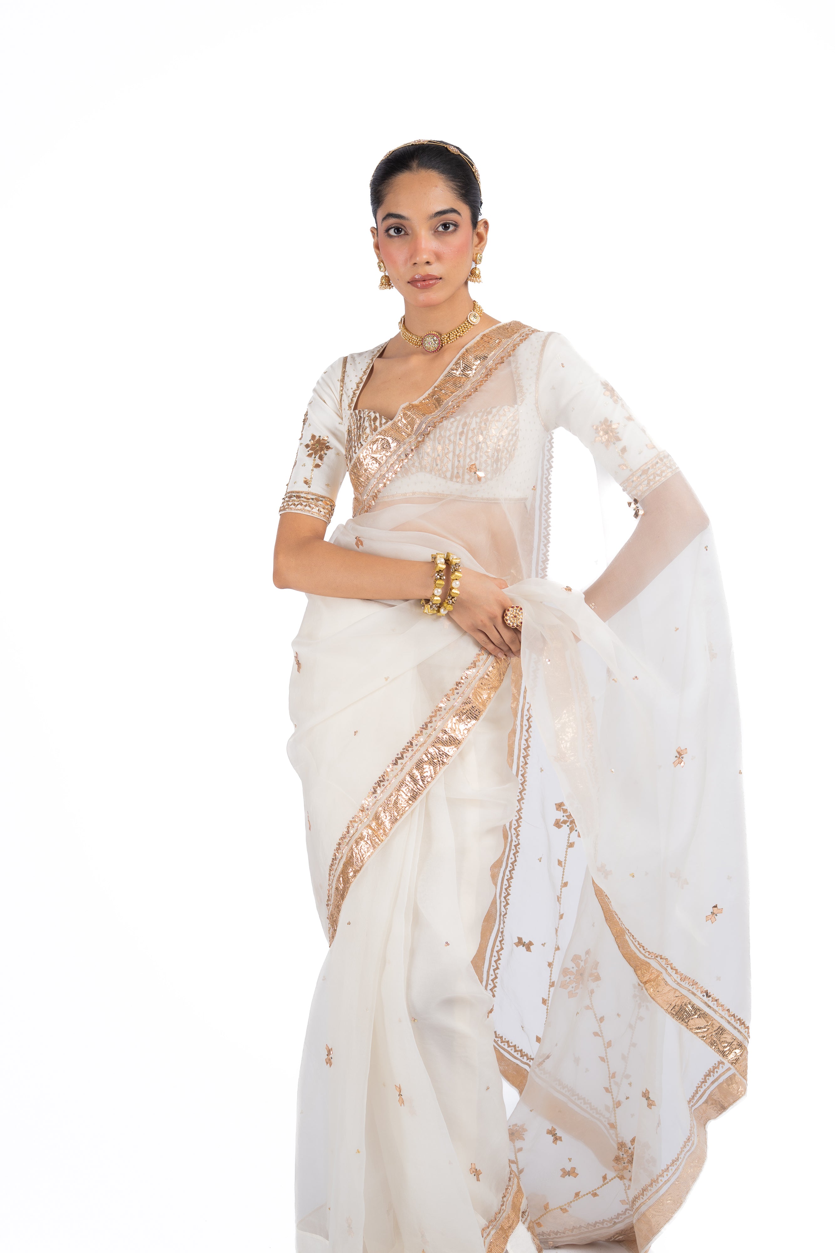 MRIDULA SAREE WITH STITCHED BLOUSE SET OF 2