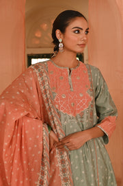 SANGANERI KURTA SET
