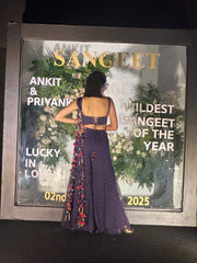 JHUMKI JHALAK JHANKAR SHARARA WITH CORSET AND FLOATING SET OF 3