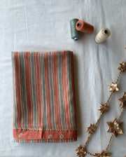 Women's Orange Chanderi Muslin Kesariya Noor Saree Set