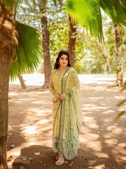 YELLOW CHIFFON EDEN ANARKALI SET