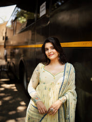 YELLOW CHIFFON EDEN ANARKALI SET