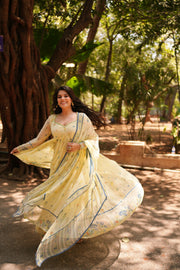 YELLOW CHIFFON EDEN ANARKALI SET